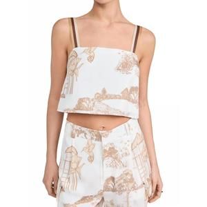 NEW LAS SURENAS thailand tank top in white/beige